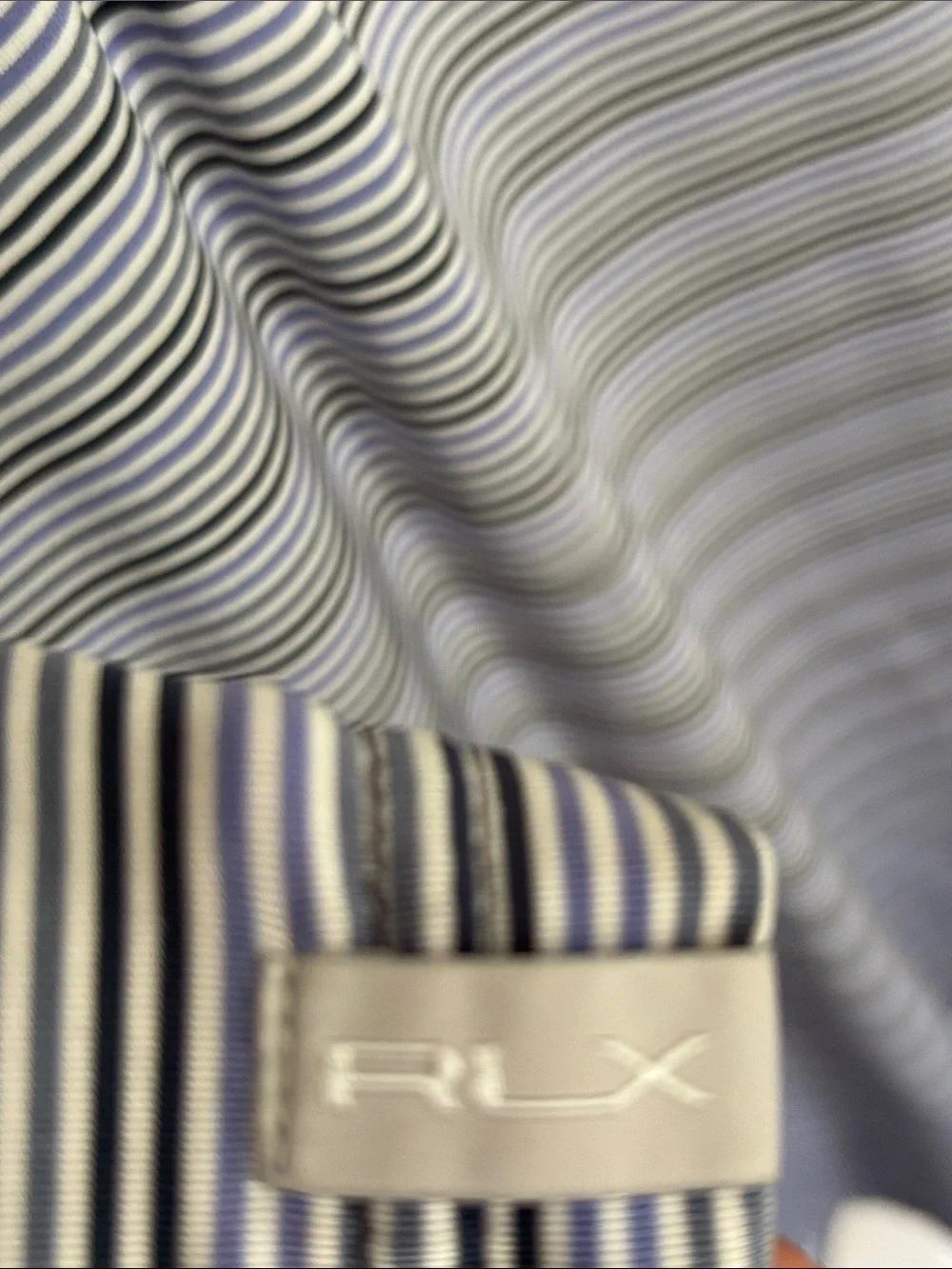 RLX RALPH LAUREN Golf Polo moisture wicking size Large blue striped
